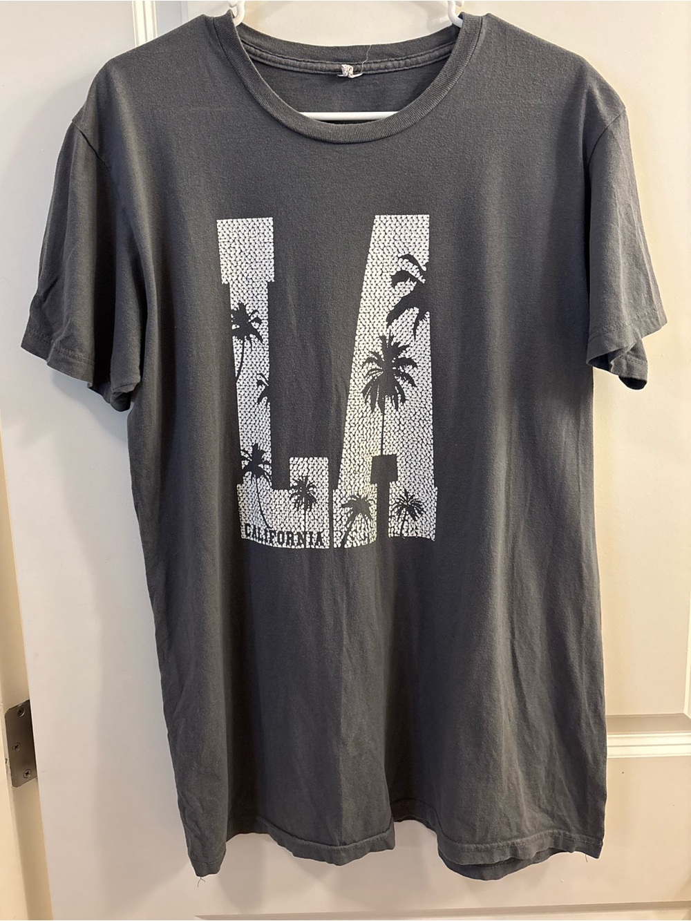 Champion Gray Short-Sleeve LA Graphic Tee with Palm Silhouette